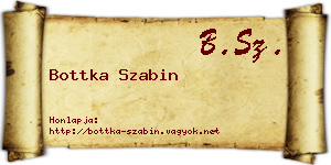 Bottka Szabin névjegykártya
